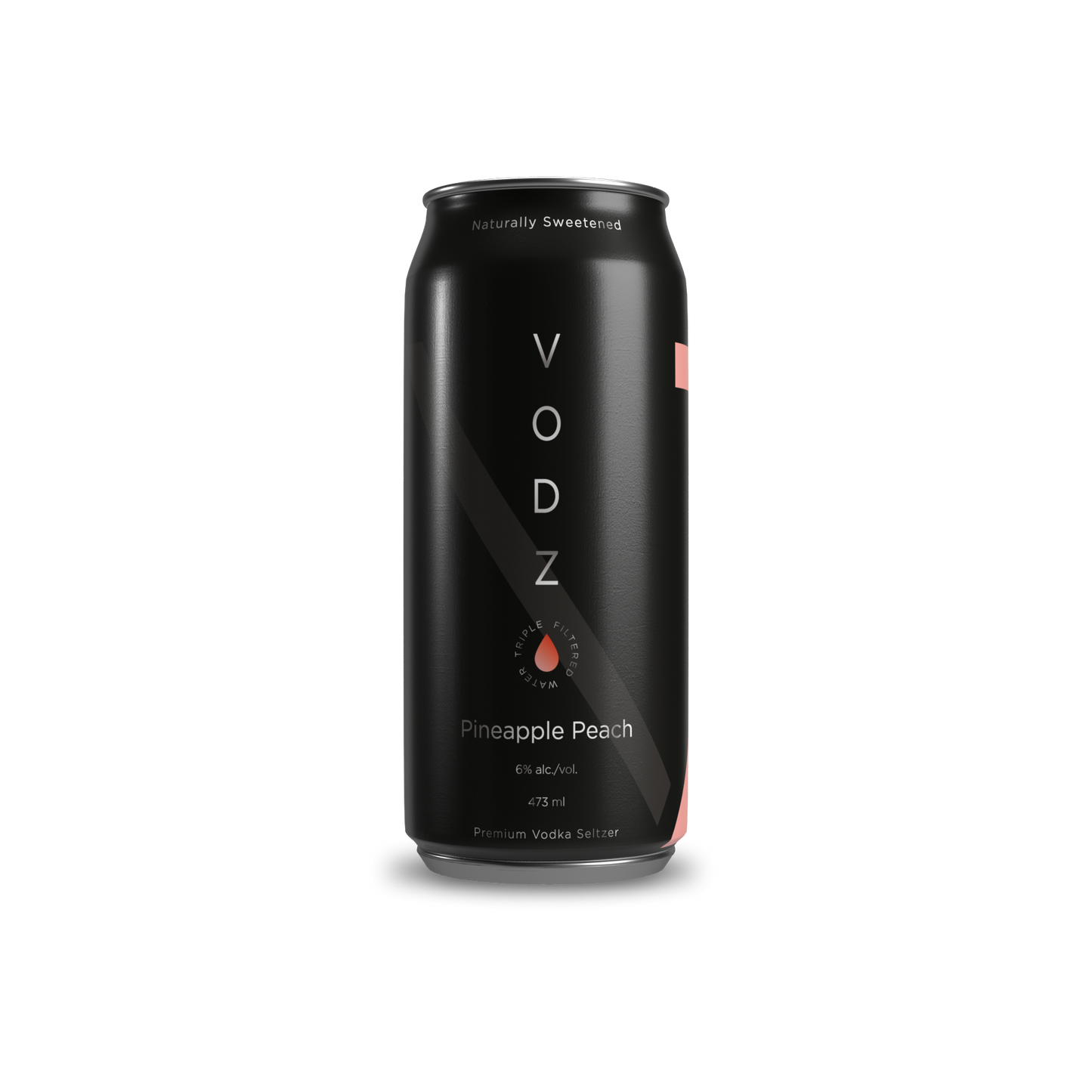 Vodz Pineapple & Peach Hard Seltzer - 473 ml